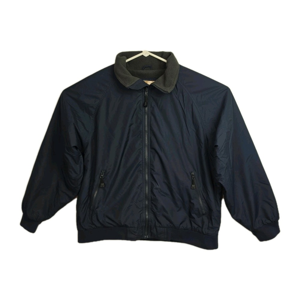 Vintage WearGuard Full-Zip Coat Men's XL Navy Blue Insulated, Zip Pockets